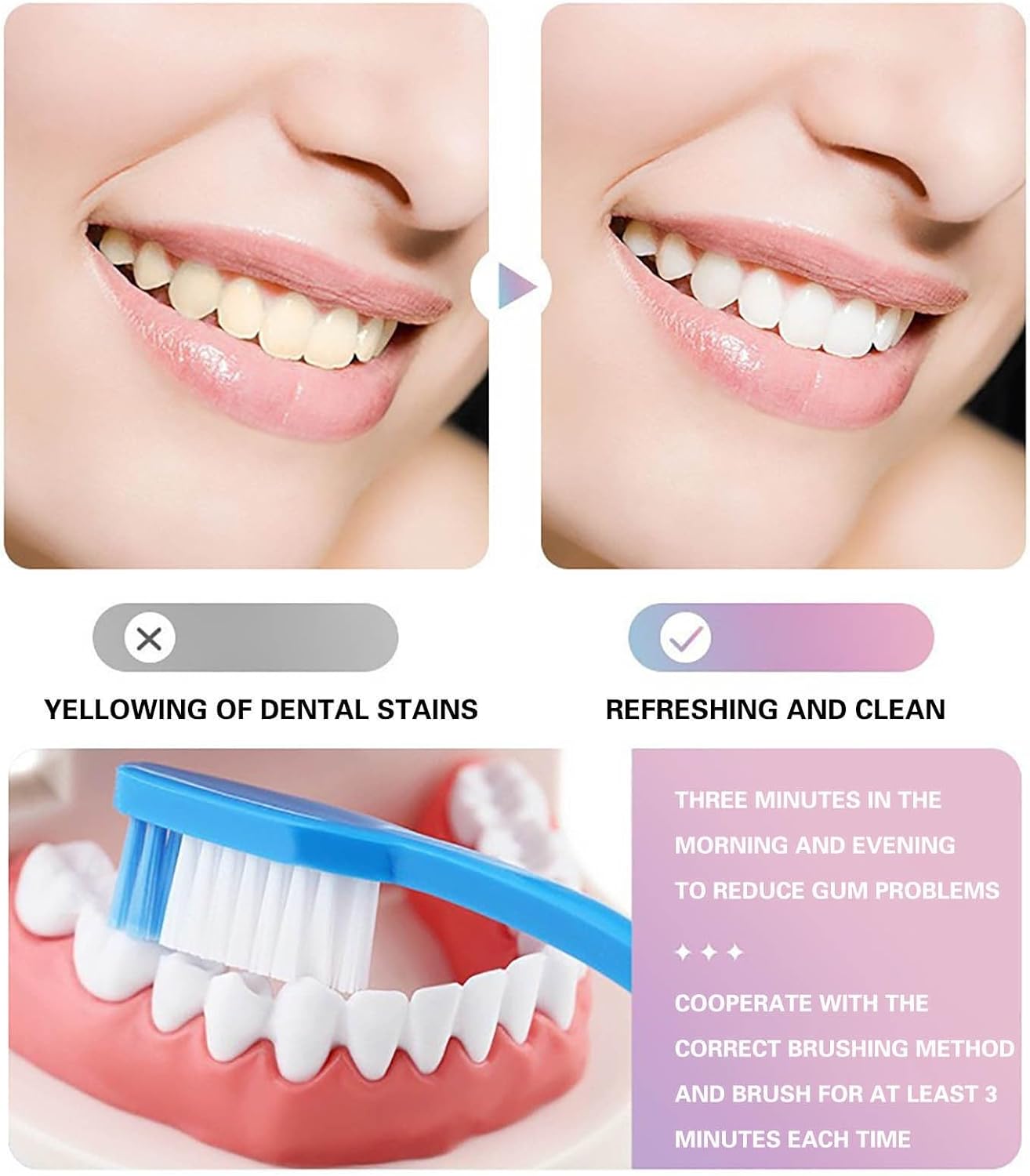 UTOGRU Whitening Toothpaste  – Teeth Brightening & Fresh Breath Formula