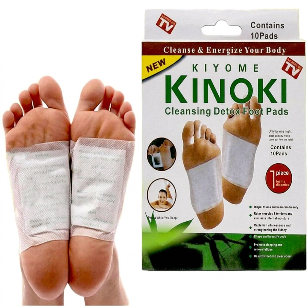 Kinoki Detox Foot Pads – Natural Foot Patches for Overnight Foot Care (10 Pads)