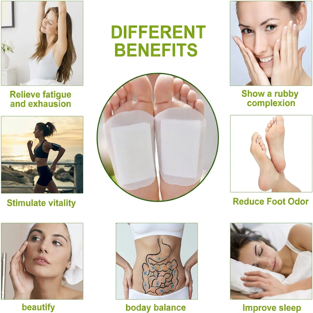 Kinoki Detox Foot Pads – Natural Foot Patches for Overnight Foot Care (10 Pads)