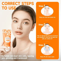 Orange Whitening Exfoliating Brightening Gel – Deep Cleansing & Skin Brightening Face Scrub